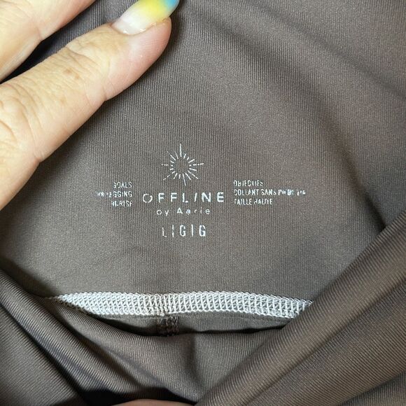 Aerie Offline Goals Leggings Hi Rise Sz Large - Picture 4 of 4